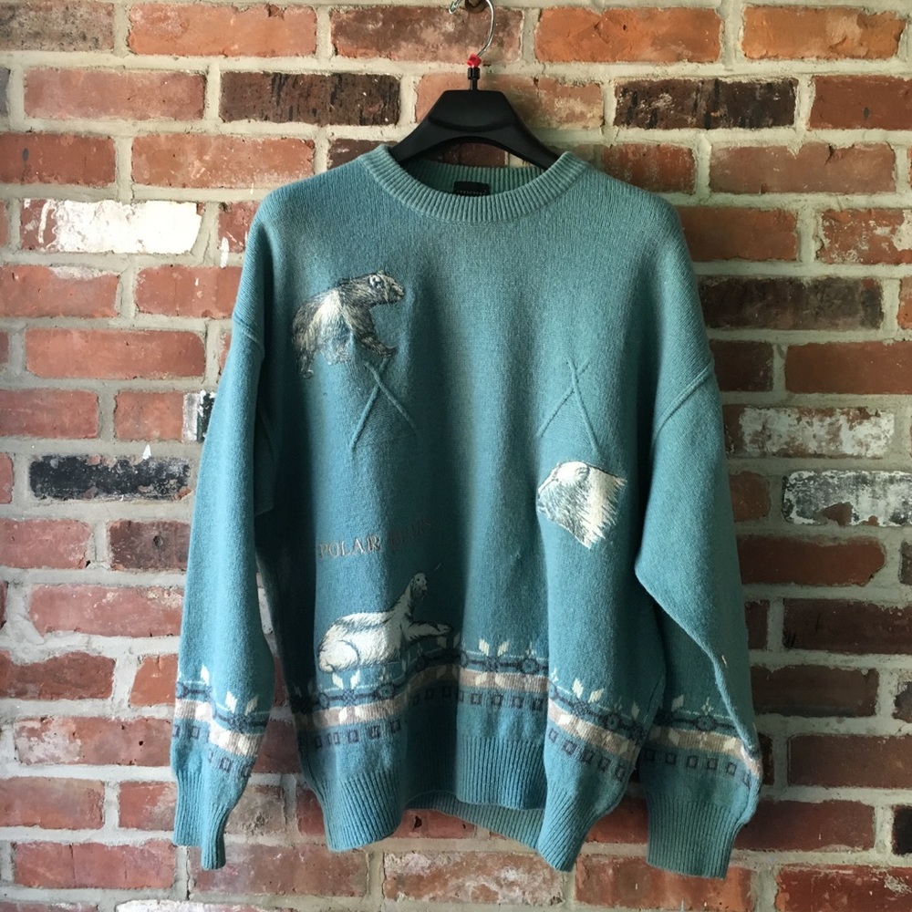 STRUCTURE Polar Bear Embroidered Sweater